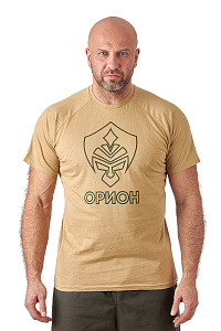 Футболка Орион Logo T-Shirt (Лого) (хлопок, бежевый) OTS-02BG