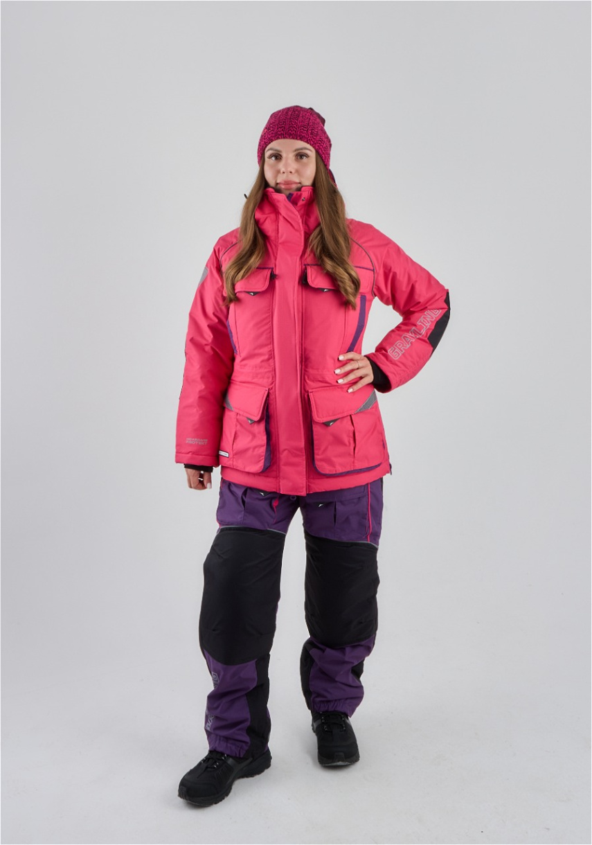 Камчатка МАГМА женский костюм для рыбалки GRAYLING зимний, фуксия