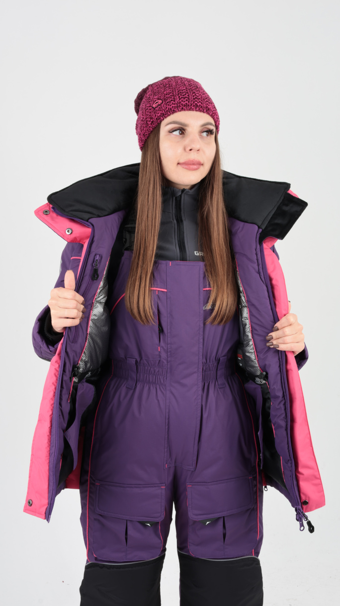 Камчатка МАГМА женский костюм для рыбалки GRAYLING зимний, фиолетовый