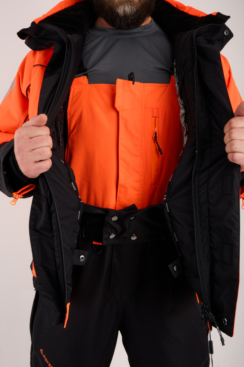 Мембранный костюм PAYER Кайт, зимний -35, черный-оранжевый